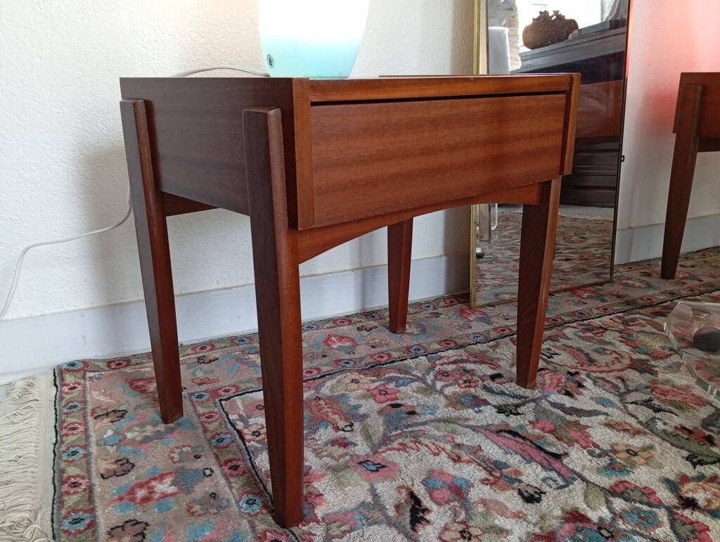 Pair of Scandinavian teak bedside tables