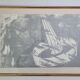 Original lithograph after Jean-Luc Poivret, "Flying Machine", 69 x 47 cm, framed, 1970s