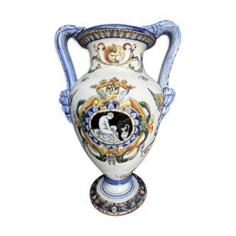 Vase en faïence de gien