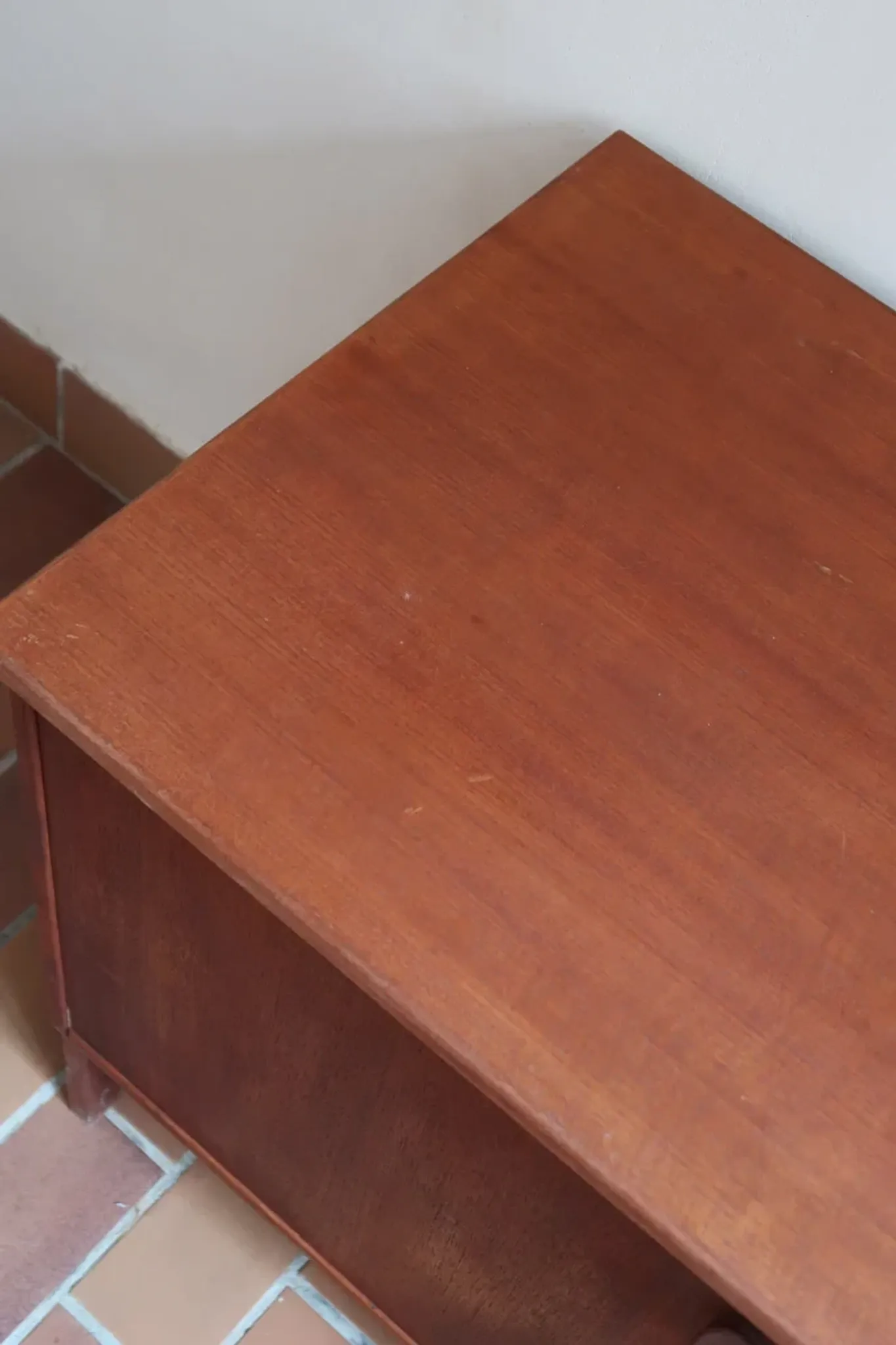 Small Ulferts teak sideboard from the 1960s with integrated handles.