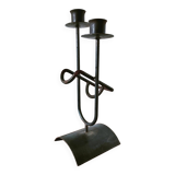Large brutalist candle holder bottle holder design 60s