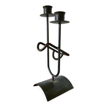 Large brutalist candle holder bottle holder design 60s