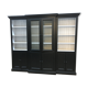 Black patinated wooden bookcase