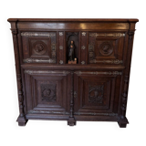 Grand antique neo-Renaissance buffet in carved oak – late 19th century