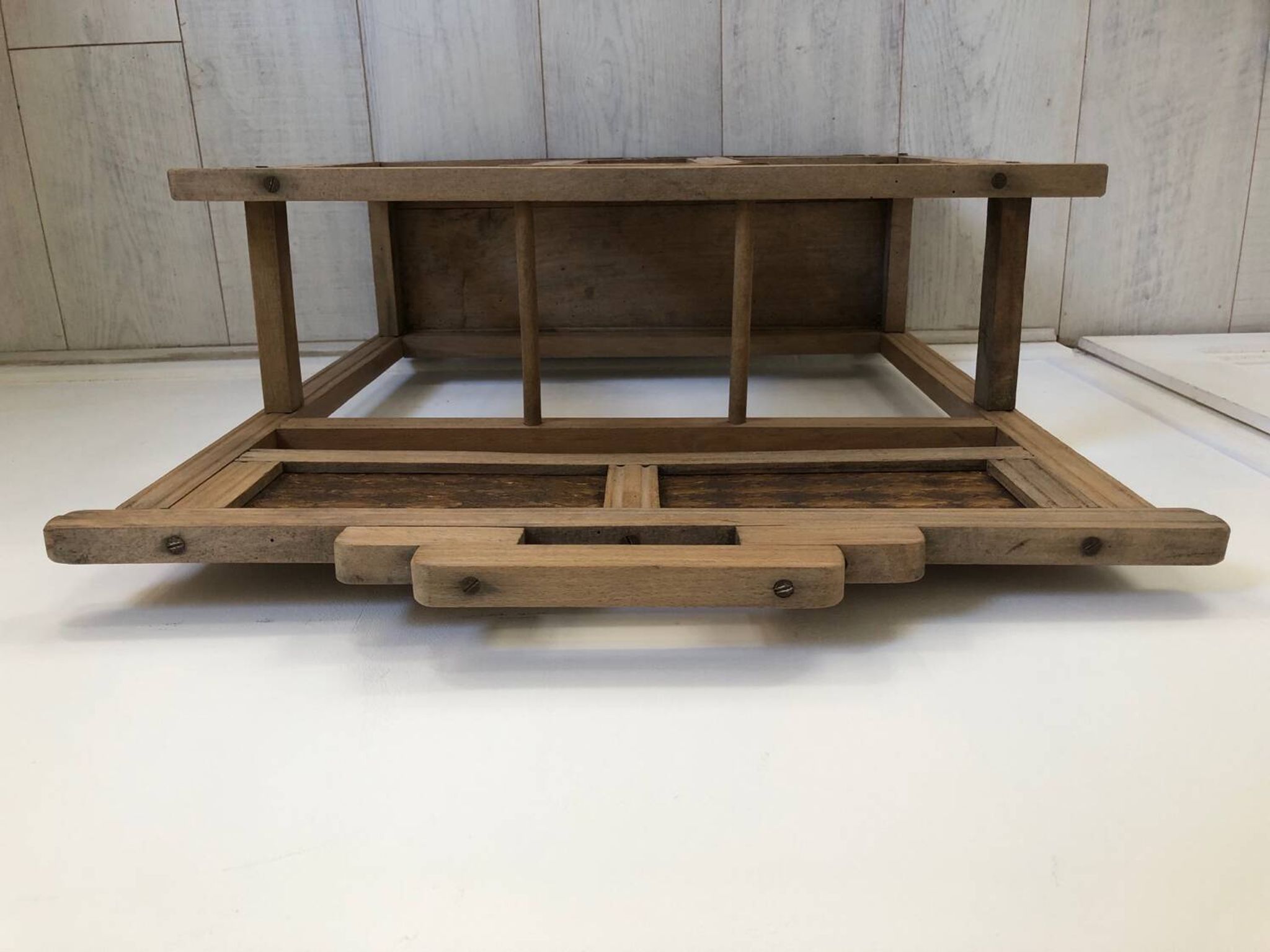 Antique wooden umbrella stand