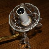 4-branch tassel and brass chandelier