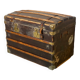 Large vintage travel trunk from the 1930s.