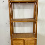 Rattan shelf 2 doors