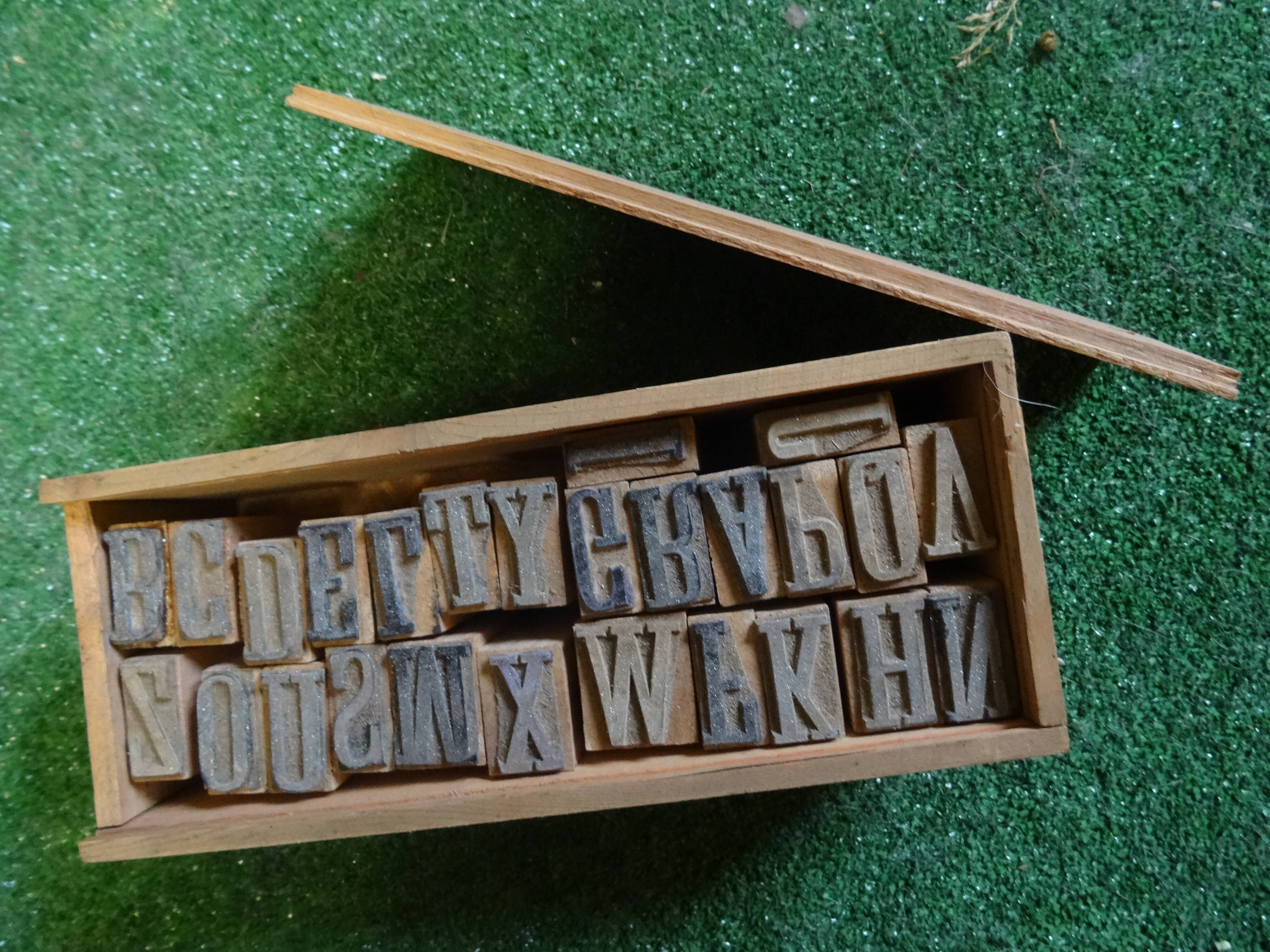 Alphabet box in print letters