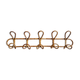Rattan wall coat rack