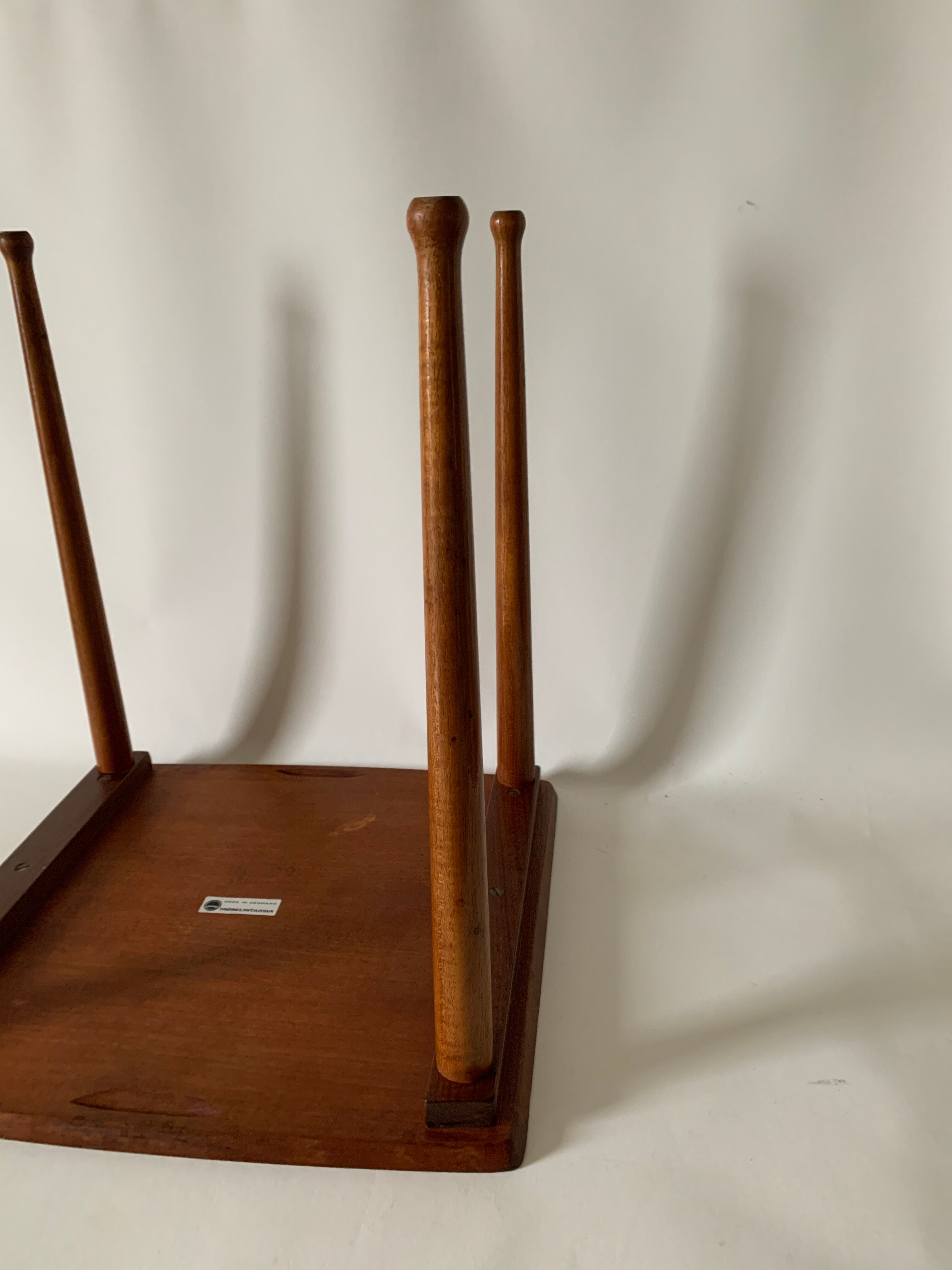 Scandinavian side table in teak Mobelintarsia