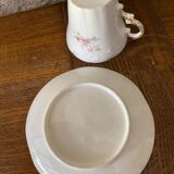 Set of 2 old porcelain cups with their saucer