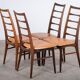 Lis Dining Chairs in Rosewood by Niels Koefoed, Denmark, 1960s, Set of 4
