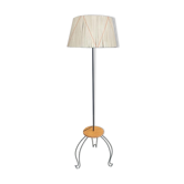 Floor lamp 1960 Edith Nylon wrought iron and shelf