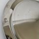 Plat de service rond en métal argenté vintage moderniste