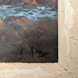 Oil on canvas, coastal landscape