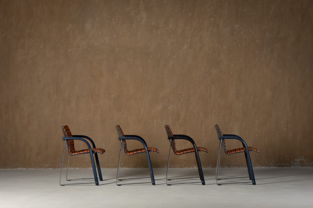 Vintage A 320 Armchair by Wulf Schneider & Ulrich Boehme for Thonet 1980s in Polarity Velvet (set of 3)