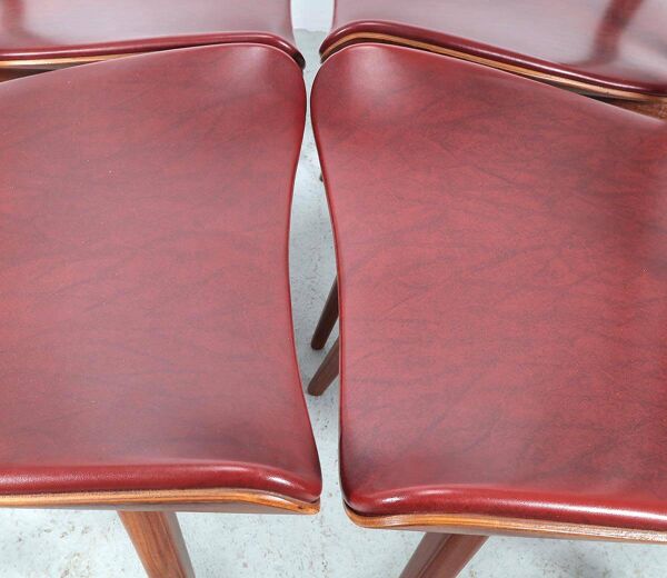 Chaises échelle vintage en bois de teck, 1960