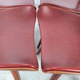 Vintage teak wooden ladder chairs, 1960s