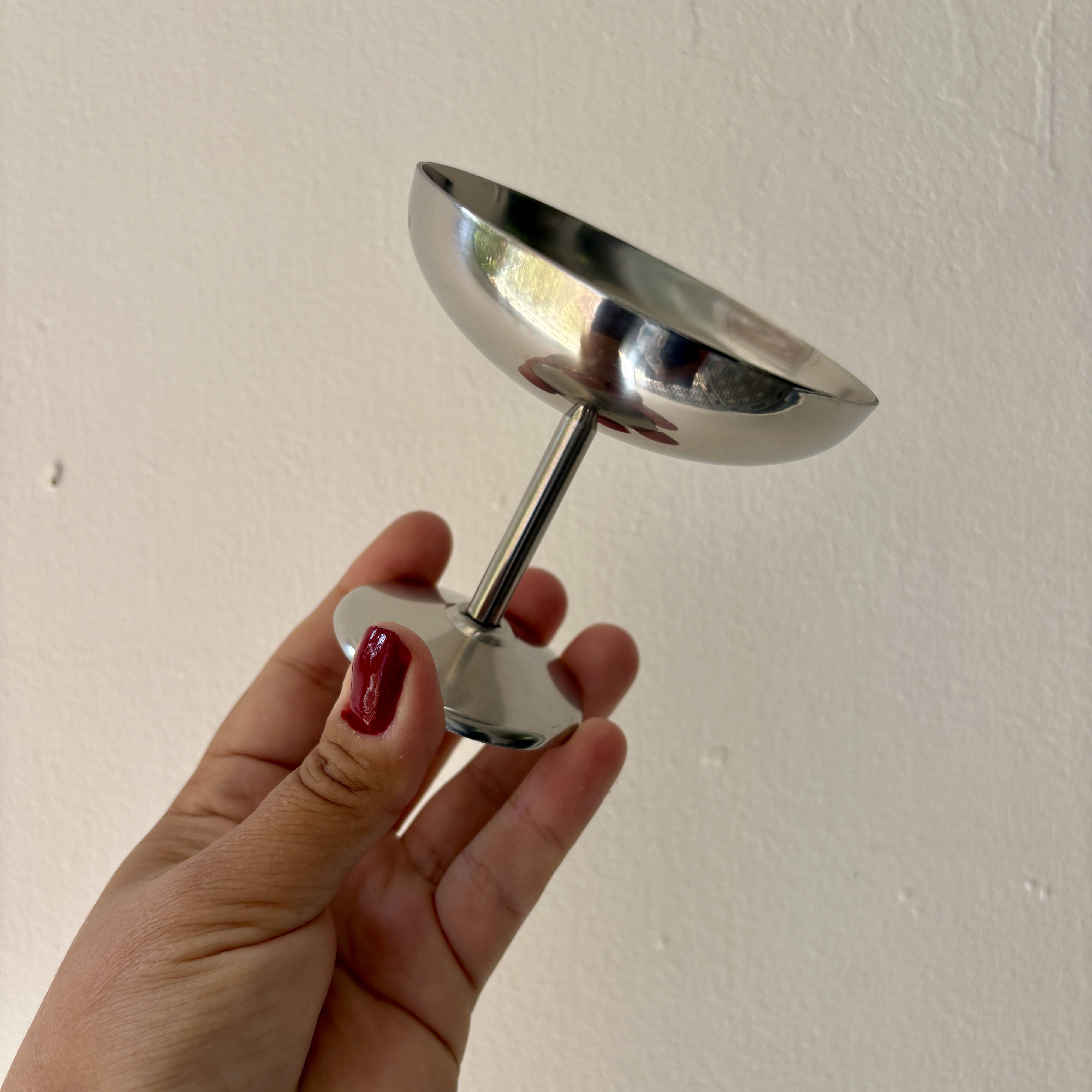Set of 16 vintage stainless steel dessert cups