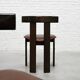 Dining Set by Luigi Vaghi for Former with Six Leather Chairs, Italy 1960's