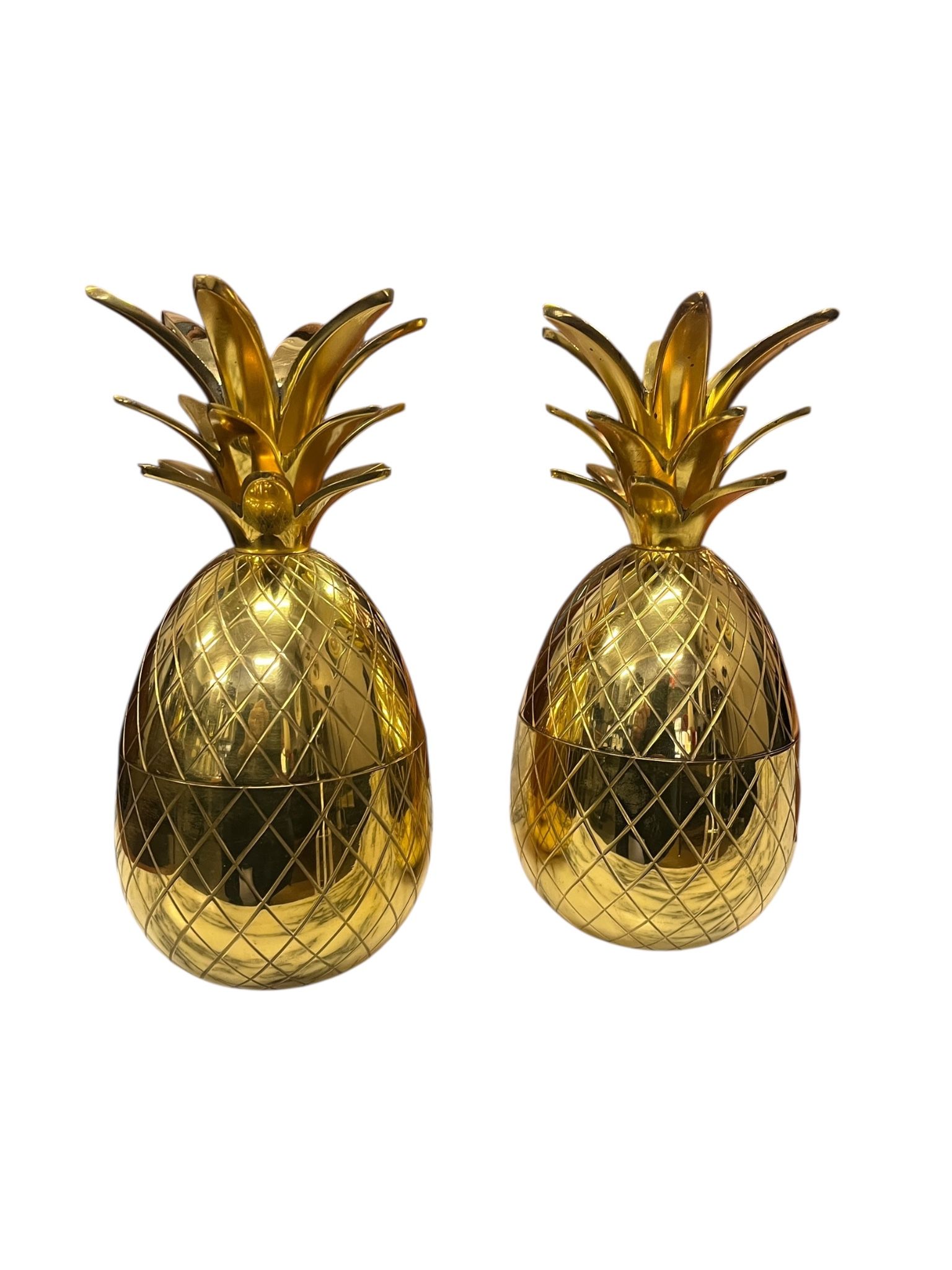 Pineapple brass ice bucket New Old Stock
