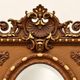 Large Napoleon III trumeau mirror, gilded wood, bevelled glass, 19th century.