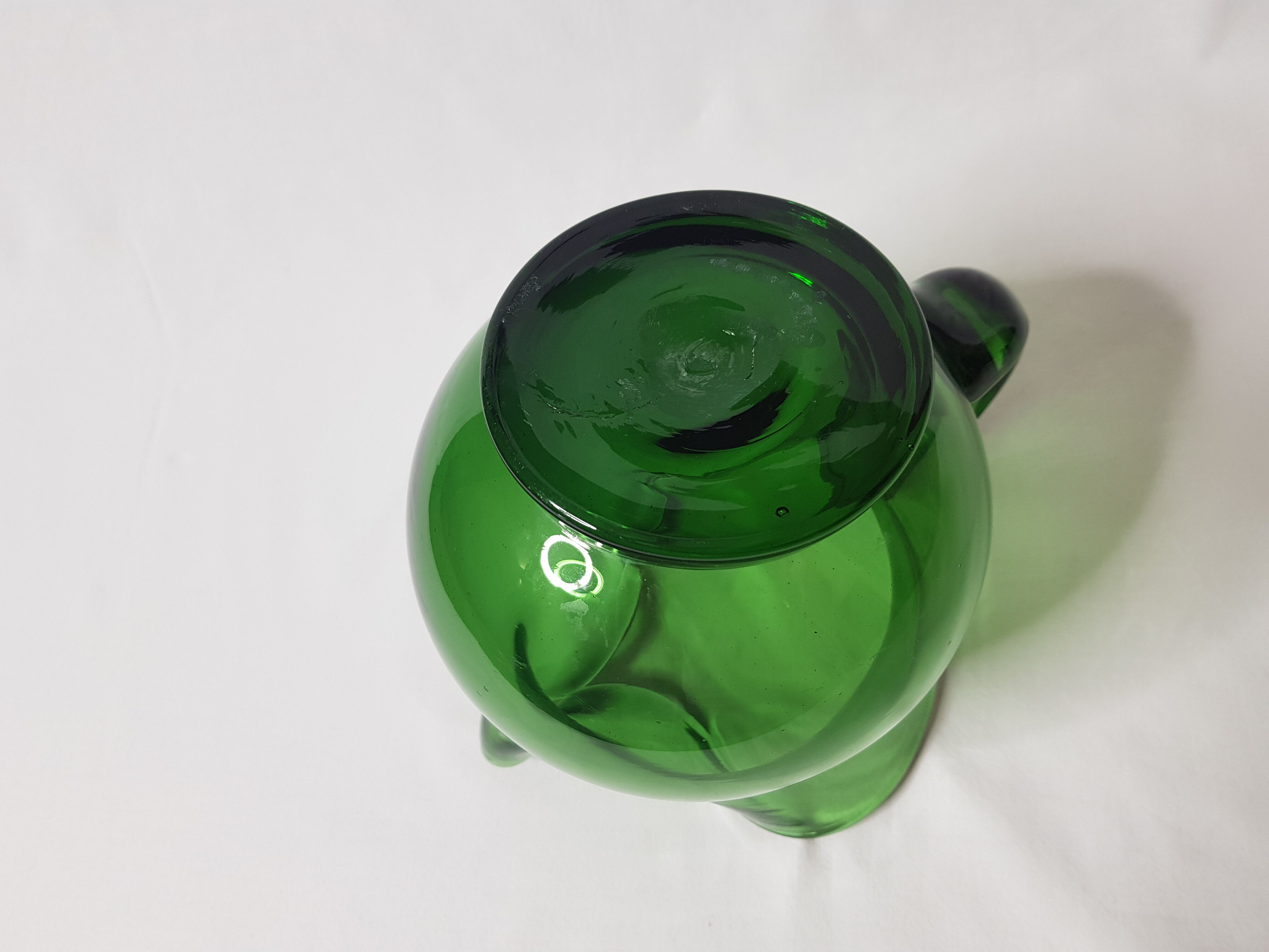 Decanter orange soda or punch in blown glass