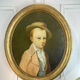 Oil on canvas oval late eighteenth portrait from château de Brialy