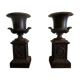 Pair of Medici vases, cast iron, on base