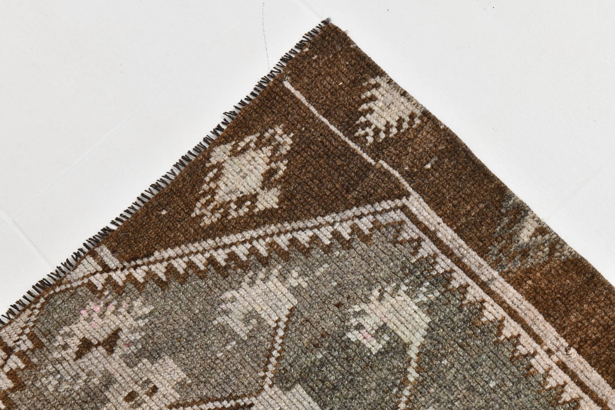 3x10 Dark Brown Oriental Persian Runner Rug 87x302Cm SK 21984