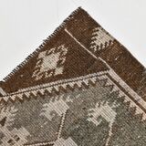 3x10 Dark Brown Oriental Persian Runner Rug 87x302Cm SK 21984