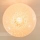 Lampe base en verre orange années 70