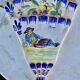 vase - Fan-shaped bouquet - Pouplard Béatrix Malicorne style Quimper XIX