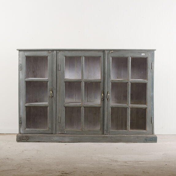 Vintage wooden showcase library