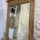 Oak trumeau mirror