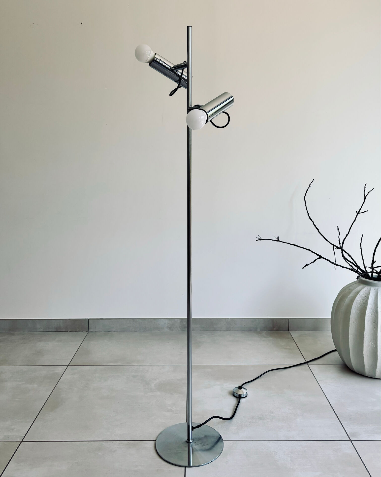 Bauhaus vintage two-light floor lamp