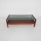 Mid-century coffee table with smoked glass, The Netherlands 1960's