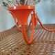 Suspension with 3 orange arms, mid-century, 1960s.