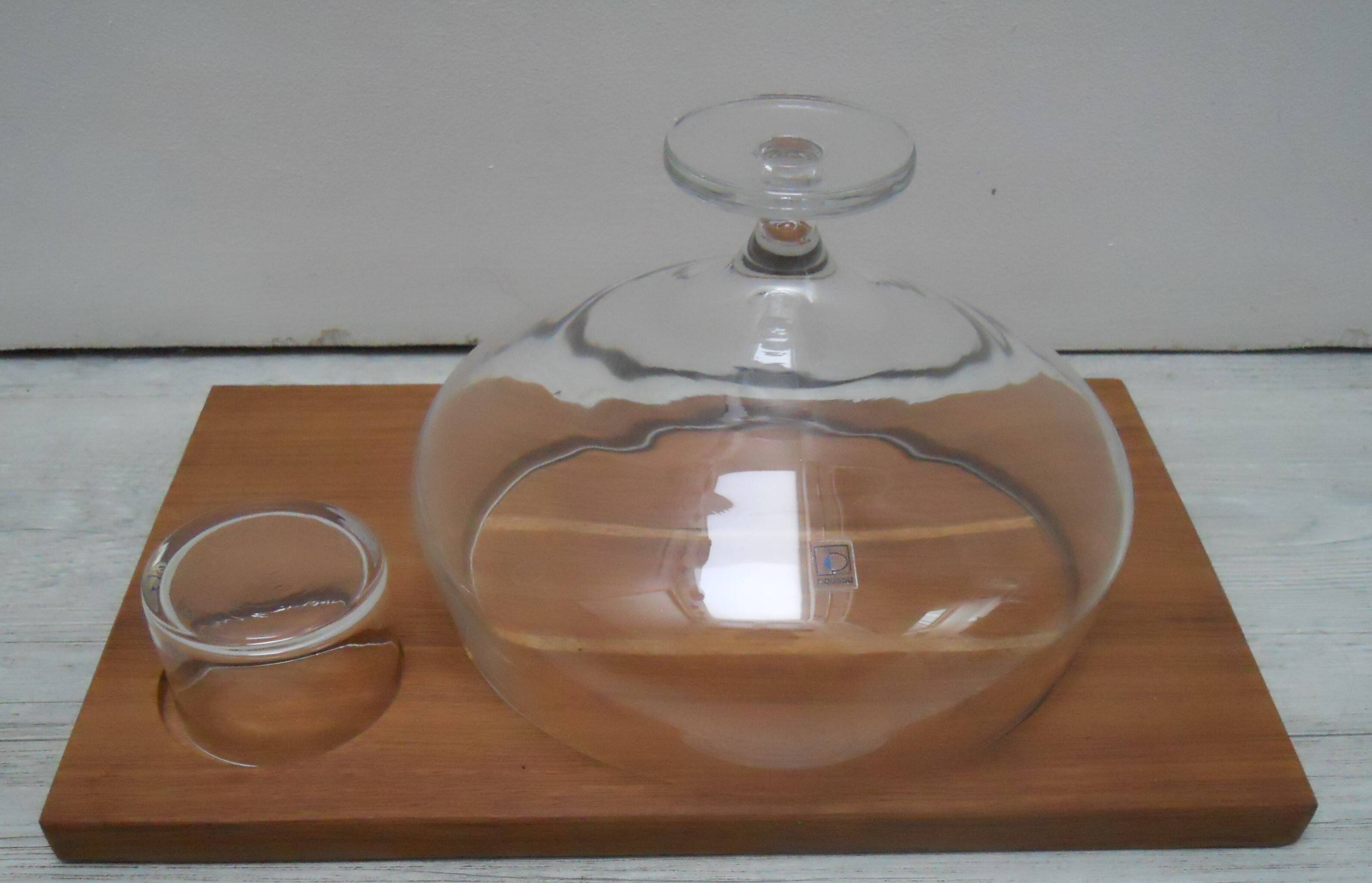 Cheese platter and its boussu crystal bell
