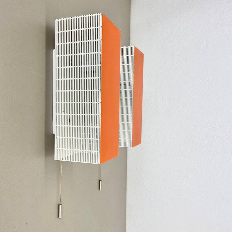 Vintage Pop Art wall lamps, 1950s, set of 2