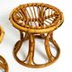 Pair of beautiful rare original 1960's Italian bamboo stools