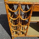 Vintage rattan bar cabinet from the 60s/70s