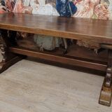 Large farmhouse or monastery table in solid oak.