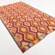 6x10 Soft Red and Orange Turkish Kilim Rug