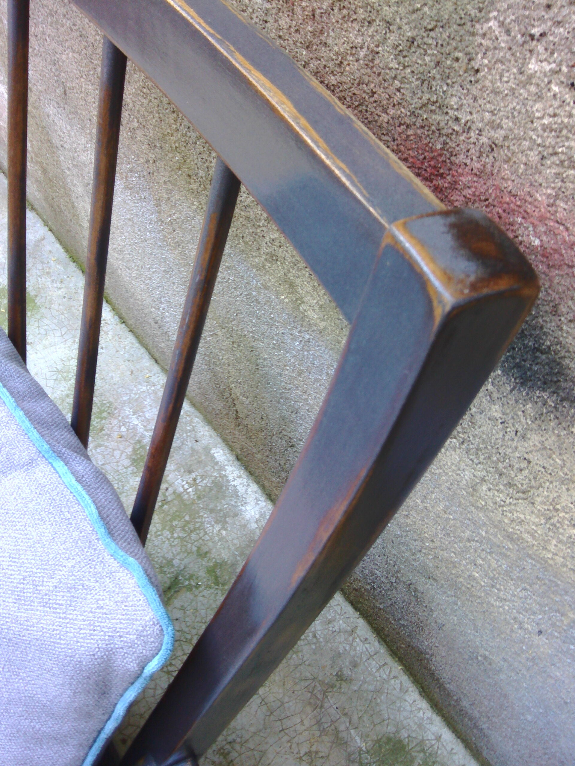 1950s vintage wooden armchair and caning