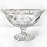 Coupe sur pied en verre facetté