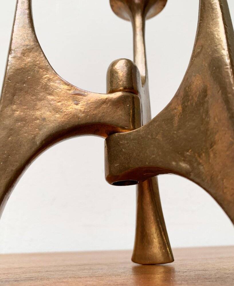 Mid-Century Brutalist Candleholder from Harjes, Germany, 1960s