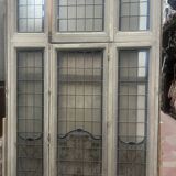 Art Deco stained glass transom window, circa 1900, 20th century