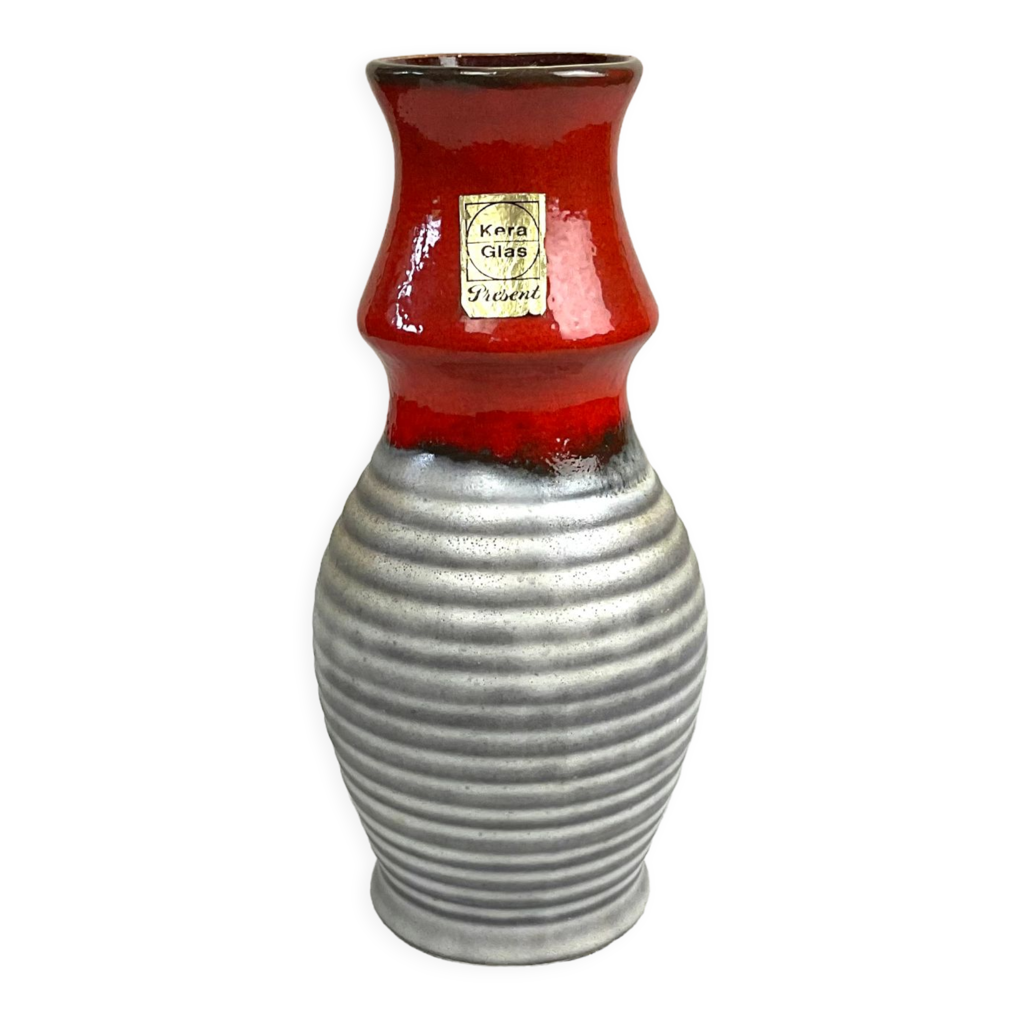 Kera Glas ceramic vase Bay West Germany